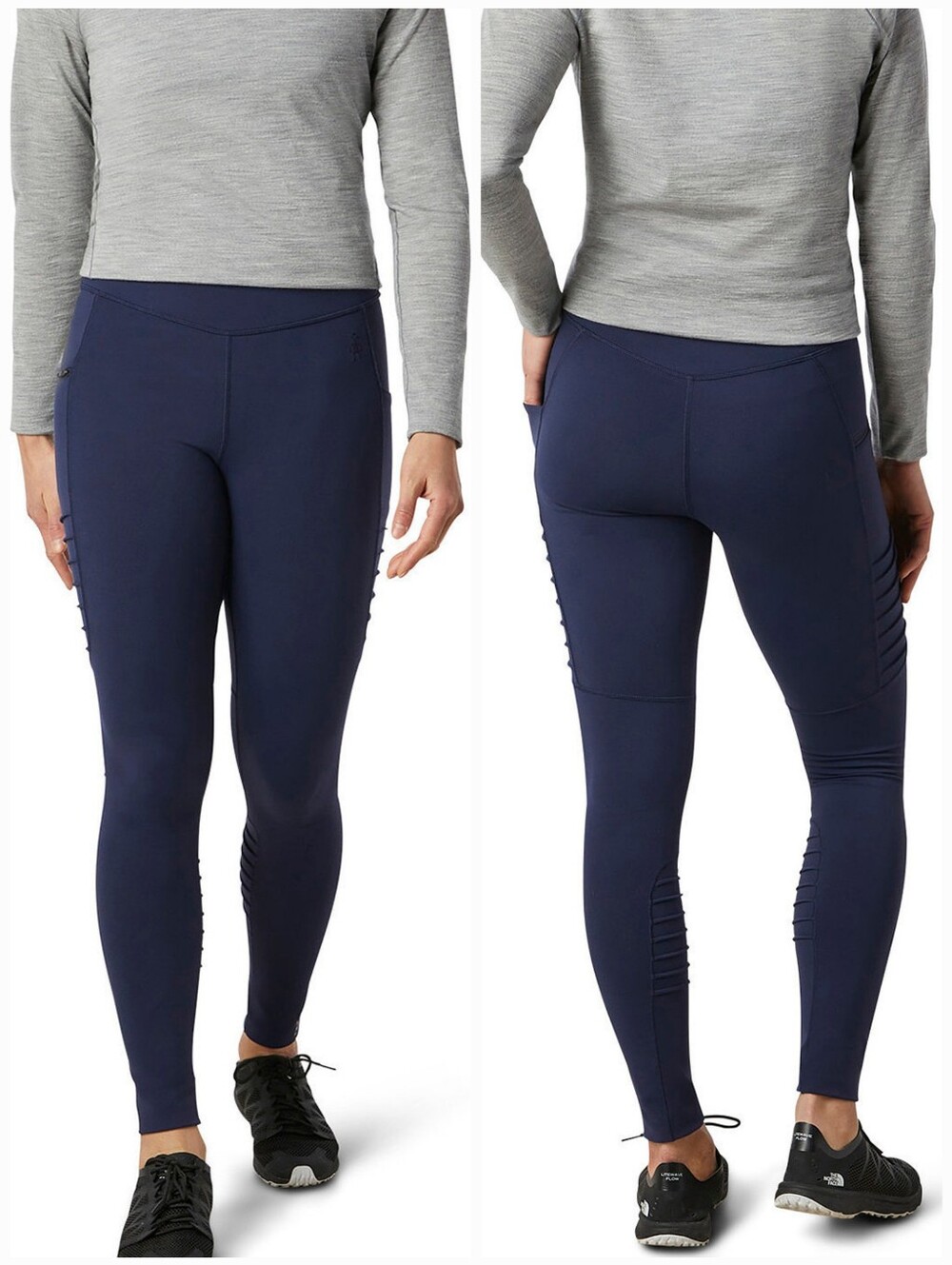 Smartwool Merino Sport Moto Tights Navy Blue Size Medium